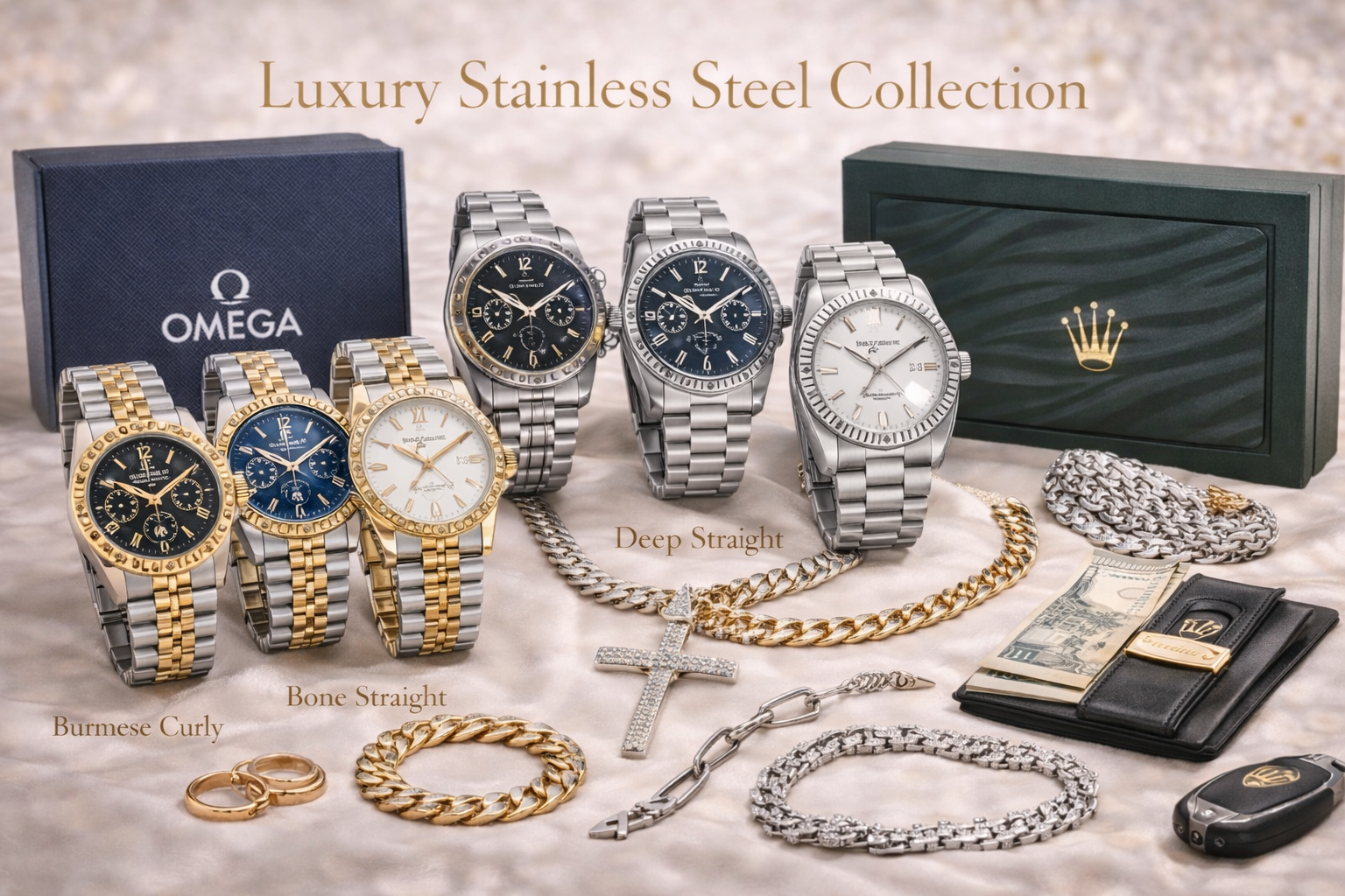 200pc Stainless Steel Fashion Jewelry. Wholesale.