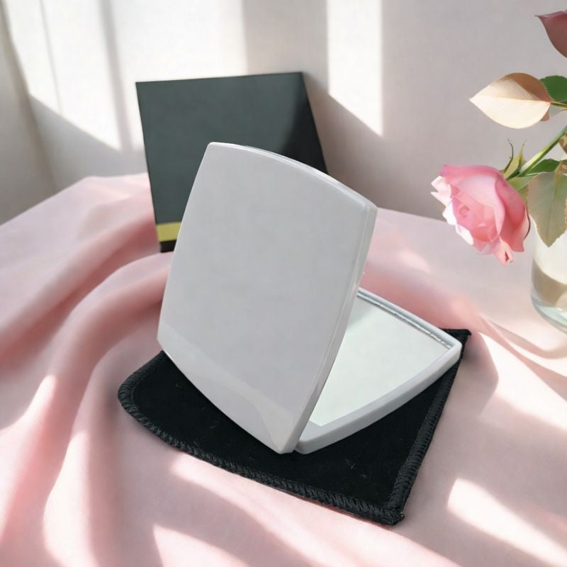 Elegant Foldable Double-Sided Compact Mirror – Portable Makeup & Travel Mirror SKULM-7