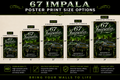 67 Impala Respect The Classic Old School Lowrider Poster Print