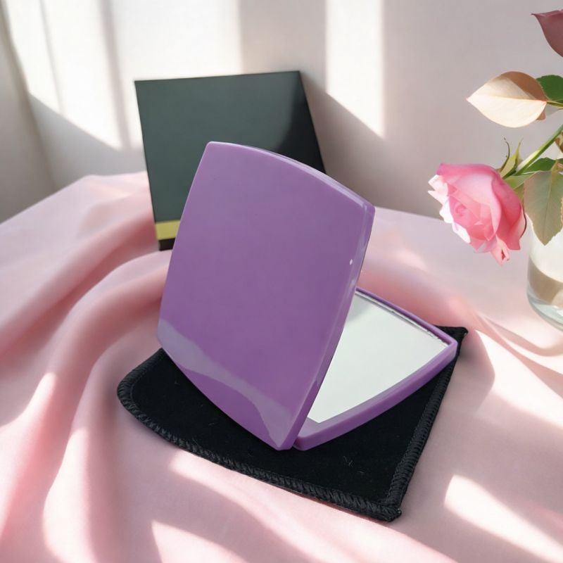 Elegant Foldable Double-Sided Compact Mirror – Portable Makeup & Travel Mirror SKULM-7