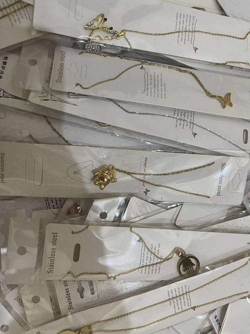 200pc Stainless Steel Jewelry Wholesale, Fashion Titanium Steel Women's Necklace, Factory Wholesale Cheap Necklace