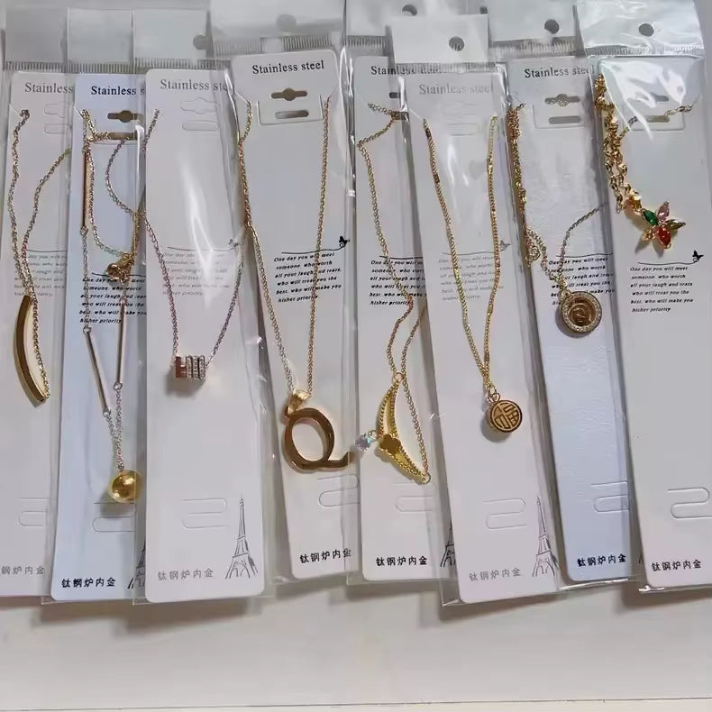 200pc Stainless Steel Jewelry Wholesale, Fashion Titanium Steel Women's Necklace, Factory Wholesale Cheap Necklace