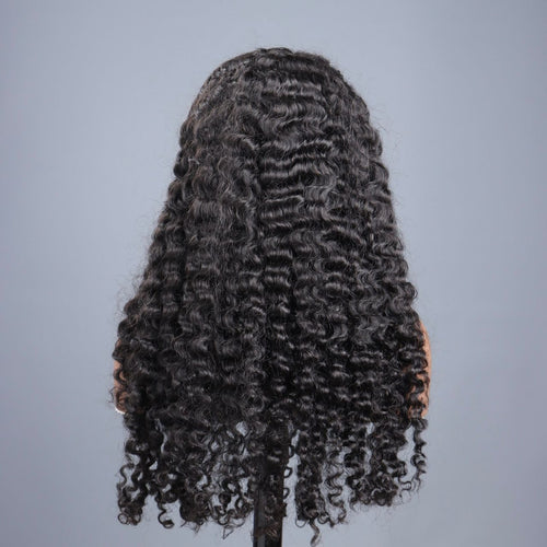 13x4 Full Frontal Transparent Lace Burmese Curly Wig – Brazilian Human Hair