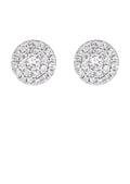 Men's Stud Diamond Earrings | 0.6 Carats 14K White Gold