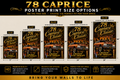 78 Caprice Classic Cruisin’ Is My Therapy Old School Lowrider Poster Print