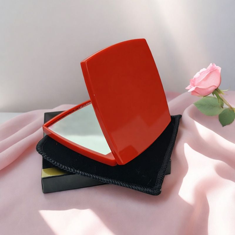 Elegant Foldable Double-Sided Compact Mirror – Portable Makeup & Travel Mirror SKULM-7