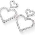 Luxe Crystal Heart Drop Earrings