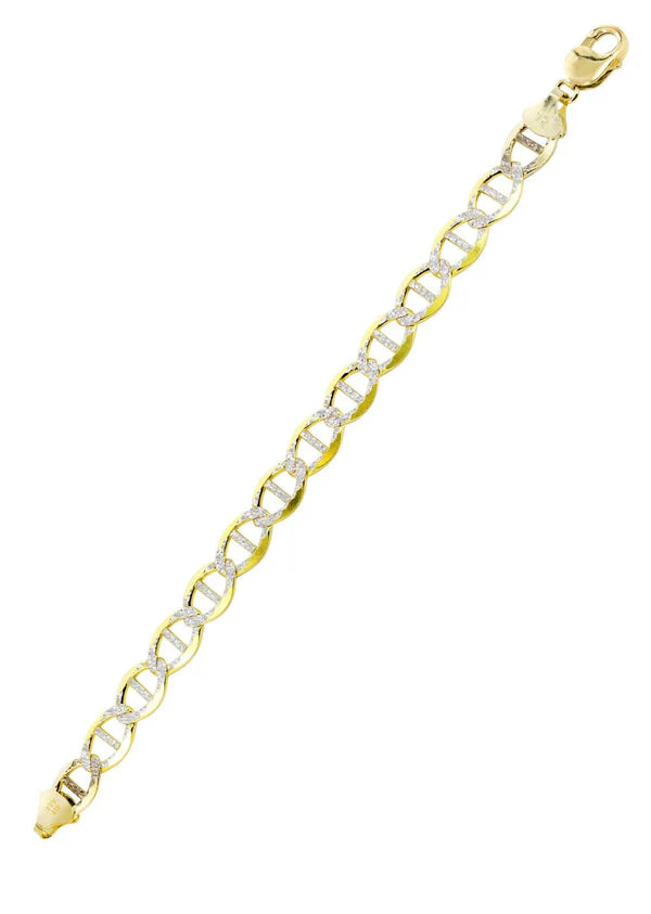 Diamond-Cut Mariner Chain – Solid 10K / 14K Yellow Gold