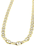 Diamond-Cut Mariner Chain – Solid 10K / 14K Yellow Gold